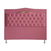 Kit Cabeceira De Cama Box E Calçadeira Baú Madri King 195 Cm Suede Rosa Bebê Eli Móveis E Decoração - 3