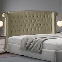 Cabeceira De Cama Box Toquio Casal 140 Cm Suede Bege Eli Móveis E Decoração - 2