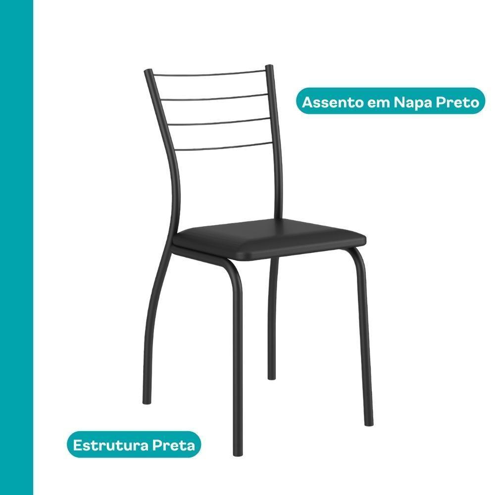 Conjunto Sala De Jantar 6 Cadeiras Austin Carraro Nogal Preto - 7