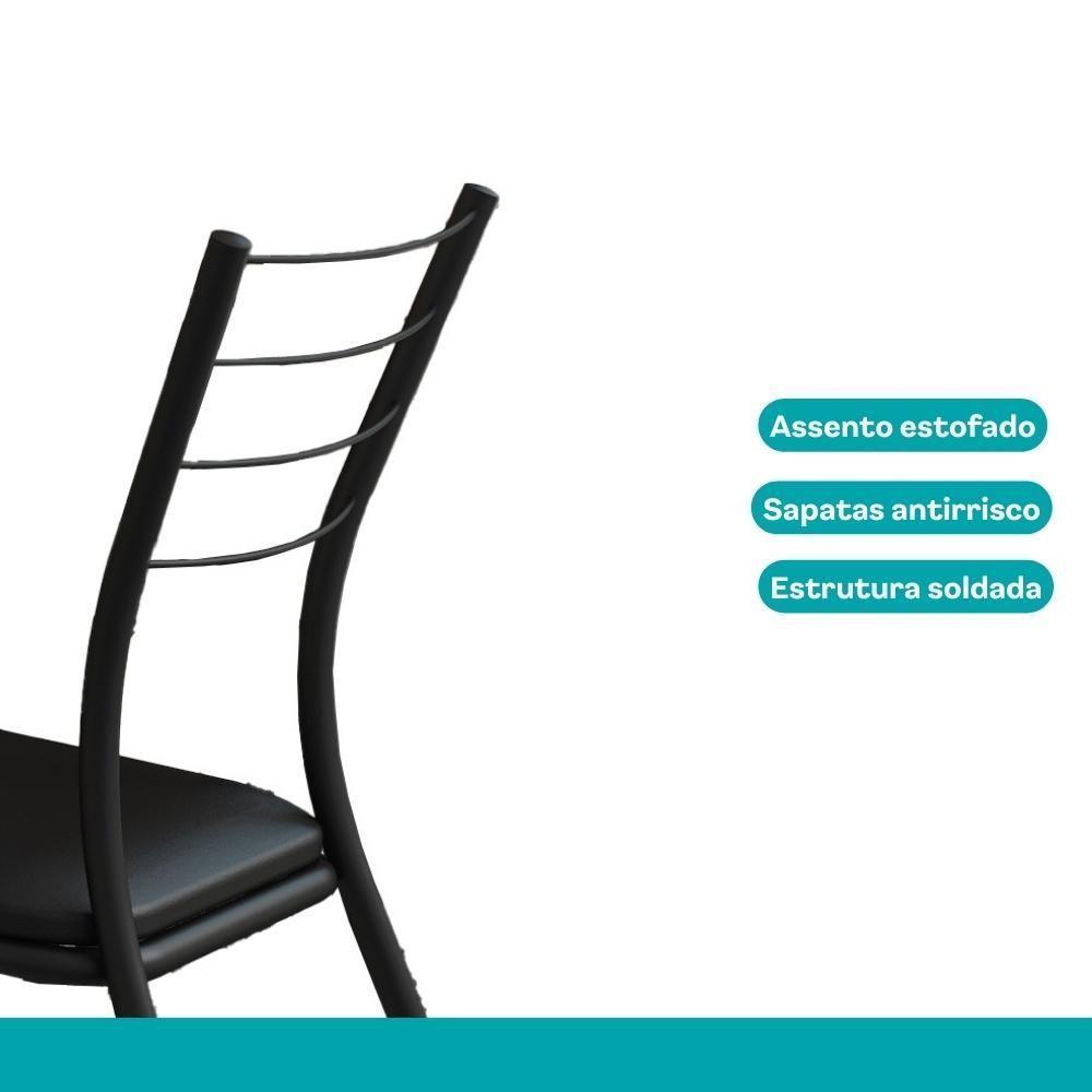 Conjunto Sala De Jantar 6 Cadeiras Austin Carraro Nogal Preto - 9