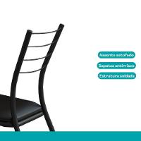 Conjunto Sala De Jantar 6 Cadeiras Austin Carraro Nogal Preto - 9