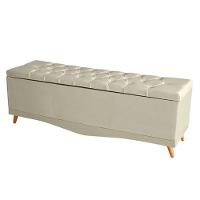Kit De Quarto Cabeceira De Cama Box E Calçadeira Baú Toquio Casal 140 Cm Suede Porcelana Eli Móveis E Decoração