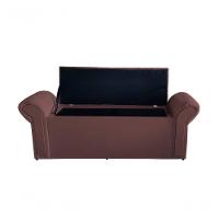 Kit Realeza Cabeceira De Cama Box E Calçadeira Baú King 195 Cm Suede Rosê Eli Móveis - 4