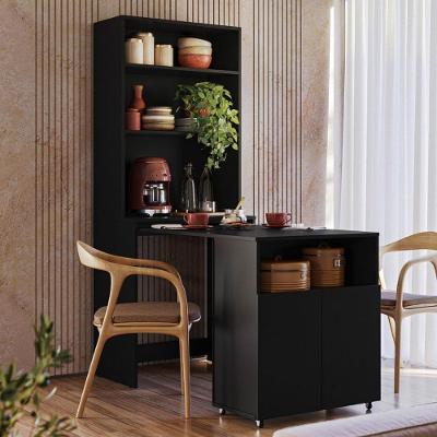 Mesa Com Estante Espaço Café Amazonas Preto