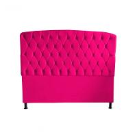 Kit De Quarto Cabeceira De Cama Box E Calçadeira Baú Dubai King 195 Cm Suede Rosa Pink Eli Móveis E Decoração - 3