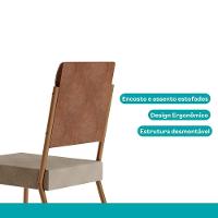 Conjunto Sala De Jantar 6 Cadeiras Almería Carraro Petra Areia Rosê - 7