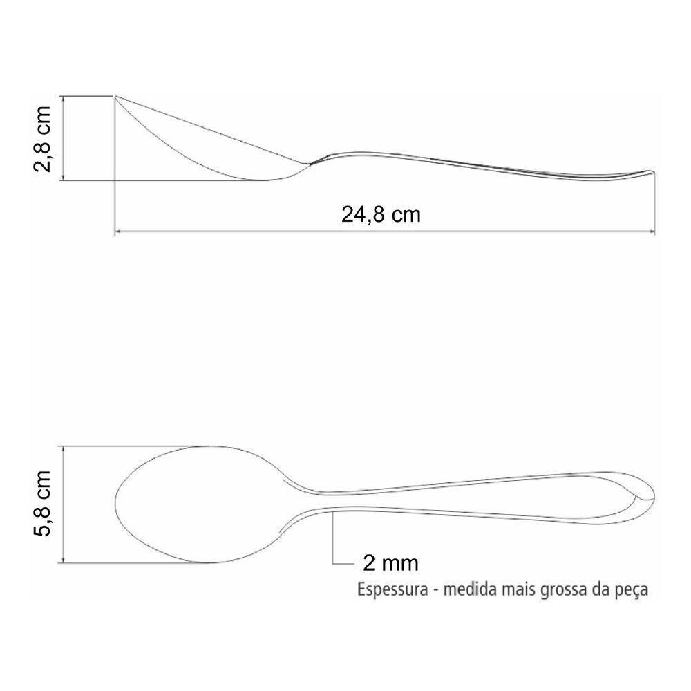Colher De Arroz Tramontina Laguna Em Aço Inox 24,8 Cm Grande - 5