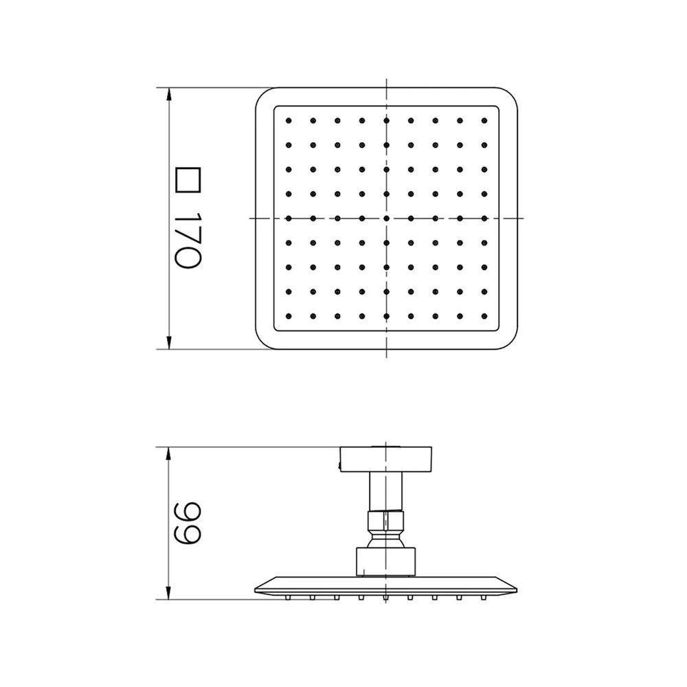Chuveiro Docol Slim 1914906 De Teto Cromado - 5