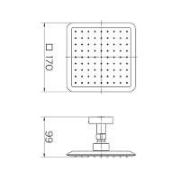 Chuveiro Docol Slim 1914906 De Teto Cromado - 5