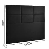 Cabeceira Estofada Milena 1,40 Casal Speciale Home Preto - 5