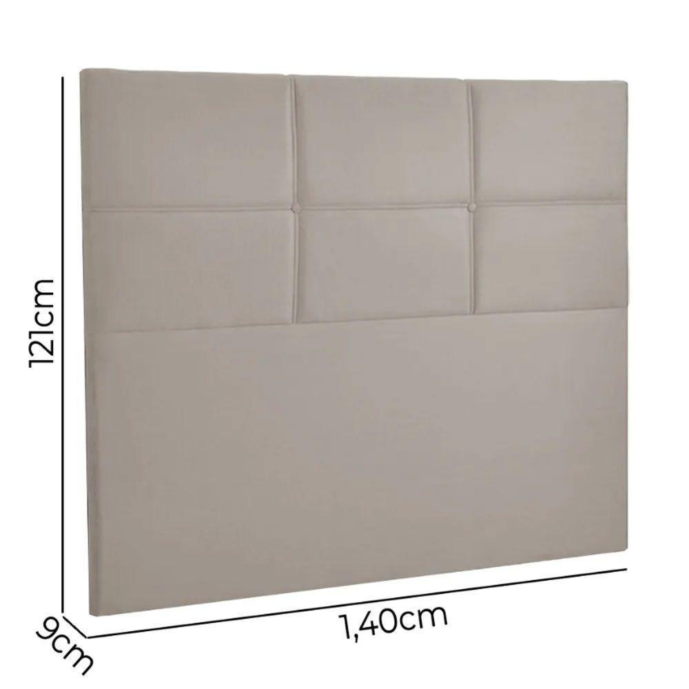 Cabeceira Estofada Milena 1,40 Casal Speciale Home Bege - 5