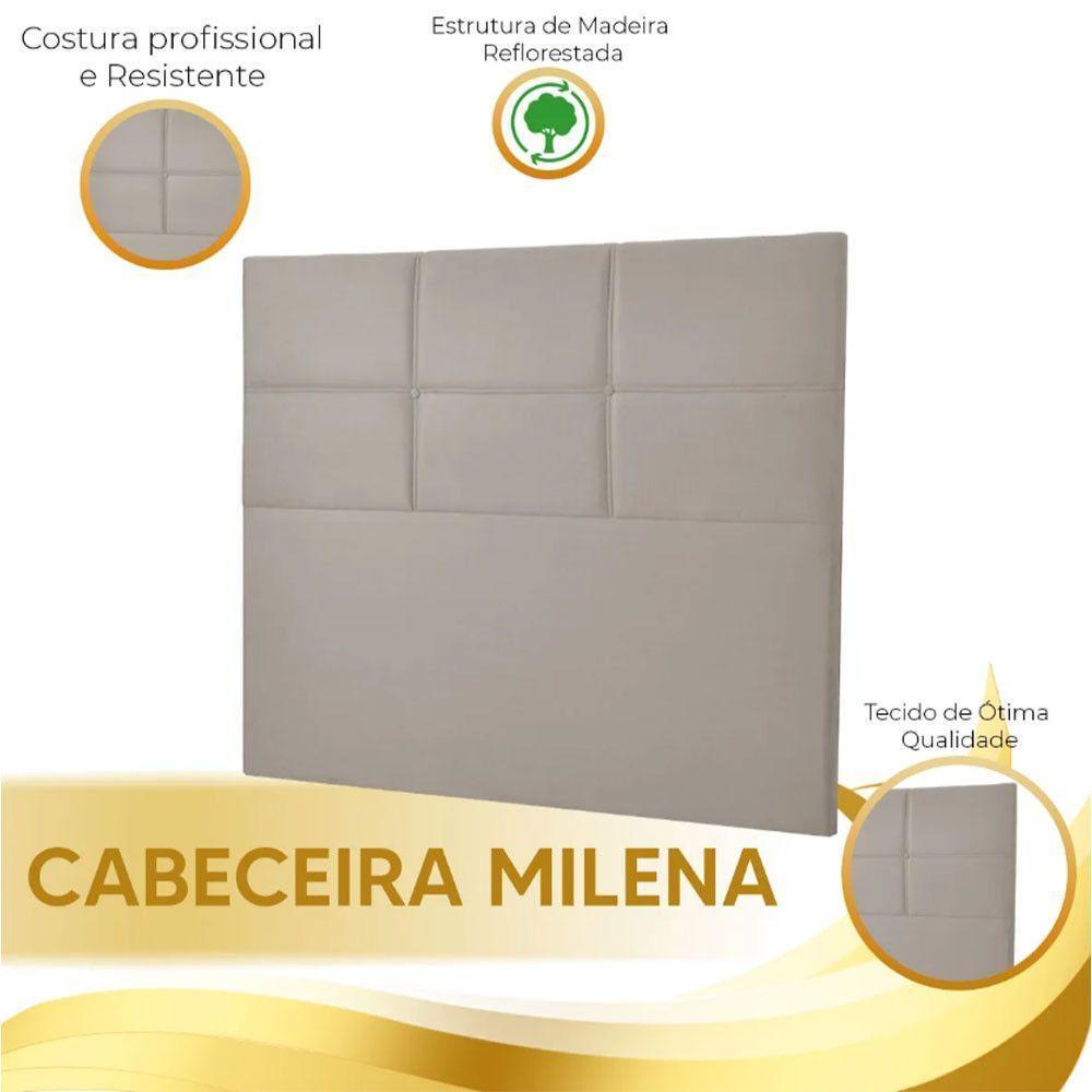 Cabeceira Estofada Milena 1,40 Casal Speciale Home Bege - 6