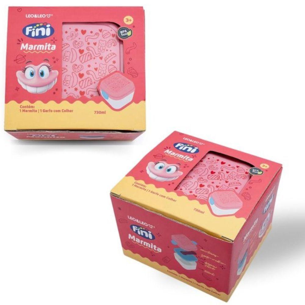 Marmita Com Trava Fini 730ml 2 Divisórias Talher - Leo & Leo - 2