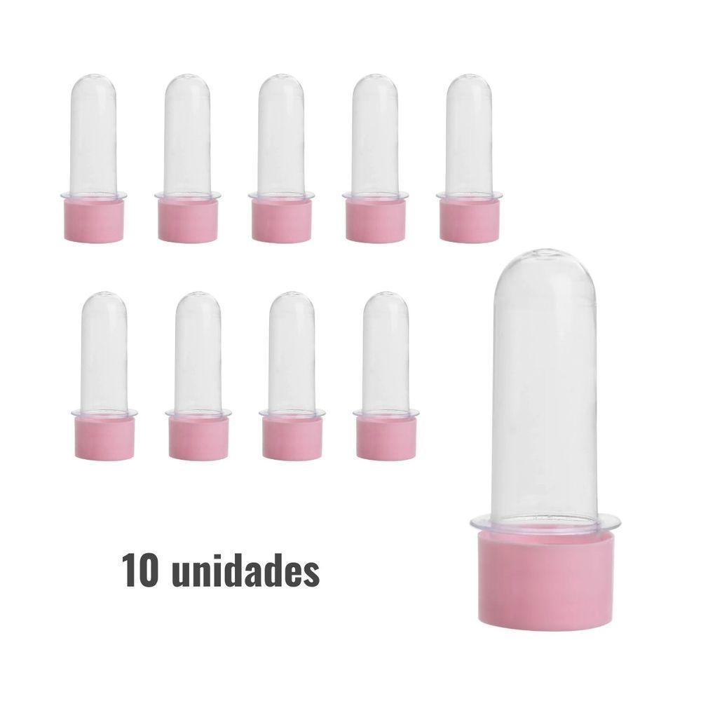 Mini Tubete Para Lembrancinha Rosa 8cm - 10 Unidades - 2