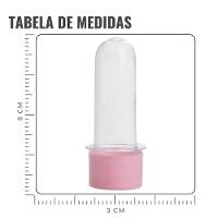 Mini Tubete Para Lembrancinha Rosa 8cm - 10 Unidades - 3