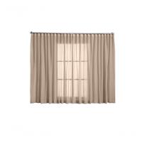 Cortina Linho Tecido 6,00x2,50 Para Trilho Suíço Palha - 1