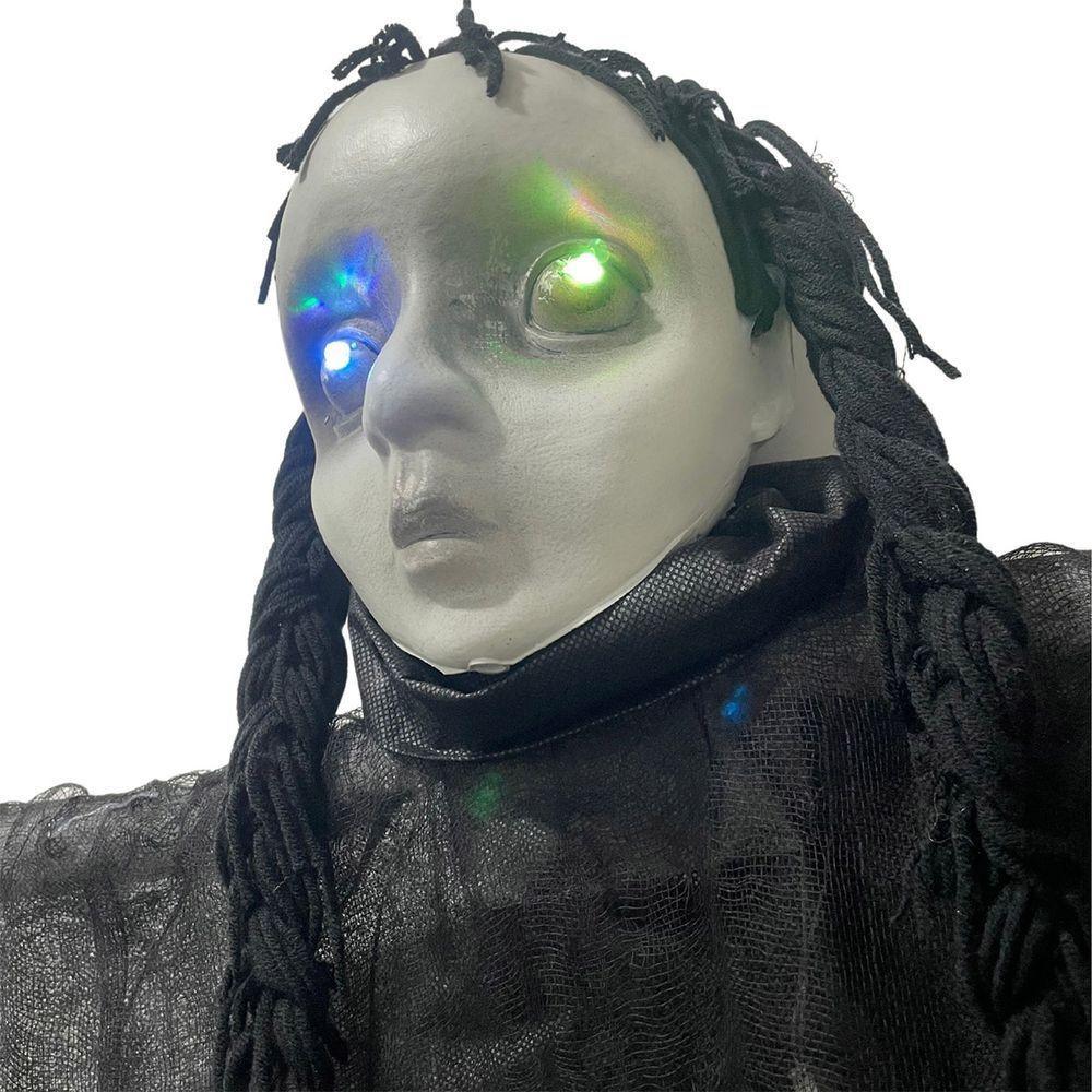 Boneco Halloween Pendurado Criança Fantasma Com Som E Luz - 3