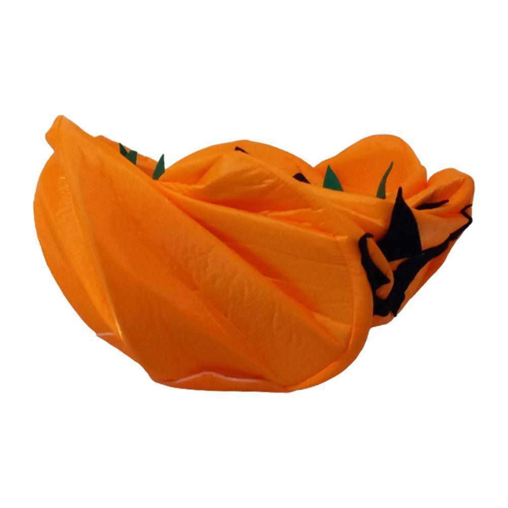 Enfeite De Halloween Abóbora Lanterna Em Tecido - 3