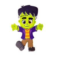 Painel Decorativo Halloween Frankenstein Eva - 18cm X 12cm - 1