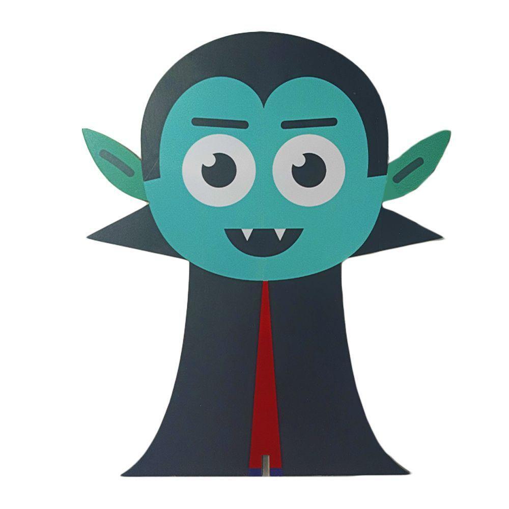 Enfeite De Mesa Vampiro Halloween Mdf - 22cm X 19cm - 1