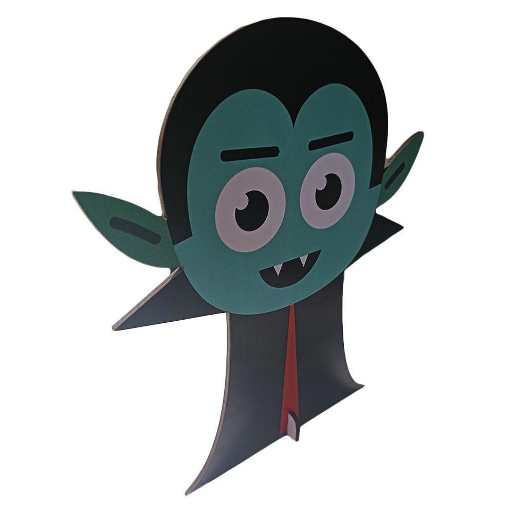 Enfeite De Mesa Vampiro Halloween Mdf - 22cm X 19cm - 3
