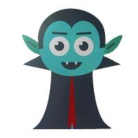 Enfeite De Mesa Vampiro Halloween Mdf - 22cm X 19cm - 1