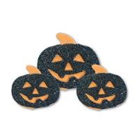 Enfeite Decorativo Halloween De Eva Com Glitter - 5 Unidades Modelo Abóbora - 5