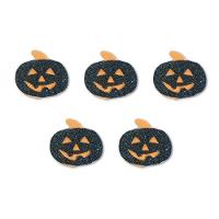 Enfeite Decorativo Halloween De Eva Com Glitter - 5 Unidades Modelo Abóbora - 6