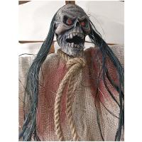 Boneco Bruxa Esqueleto Na Jaula Halloween Com Som E Luz - 8