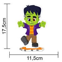 Enfeite De Mesa Halloween Frankenstein Eva - 17cm X 11cm - 2