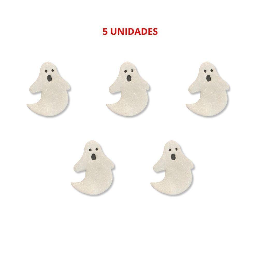 Enfeite Decorativo Halloween De Eva Com Glitter - 5 Unidades Modelo Abóbora Dark - 6