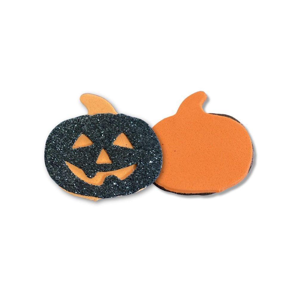 Enfeite Decorativo Halloween De Eva Com Glitter - 5 Unidades Modelo Abóbora Dark - 9