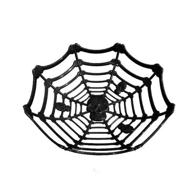 Cesta Preta De Ossos E Caveiras De Halloween 