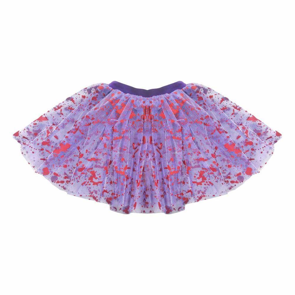Saia Tule Halloween Roxa Com Sangue - 30cm - 1