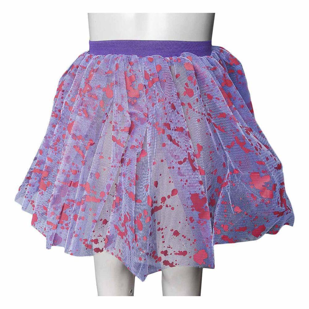 Saia Tule Halloween Roxa Com Sangue - 30cm - 4