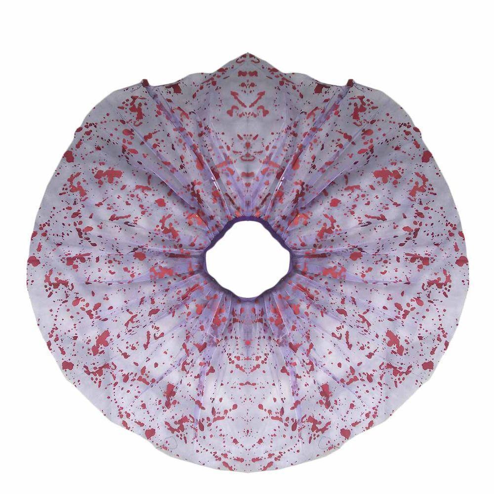 Saia Tule Halloween Roxa Com Sangue - 30cm - 6