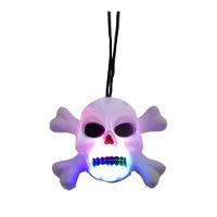 Colar De Halloween Caveira Pisca Pisca - 1 Unidade - 2