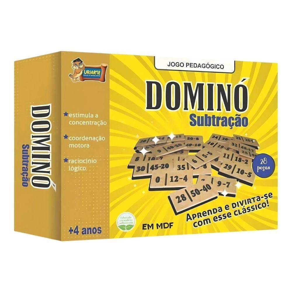 Jogo Pedagógico Dominó Subtração - 28 Peças - 1