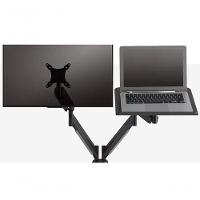 Suporte De Mesa Para Monitor Até 26 E Notebook Até 16 Articulado Octoo Clipway-n1 Prateado - 2