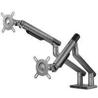 Suporte Para Monitor Até 32 Articulado Duplo Com 2 Saídas Usb Octoo Clipsmart-design- 2 Titanium - 1