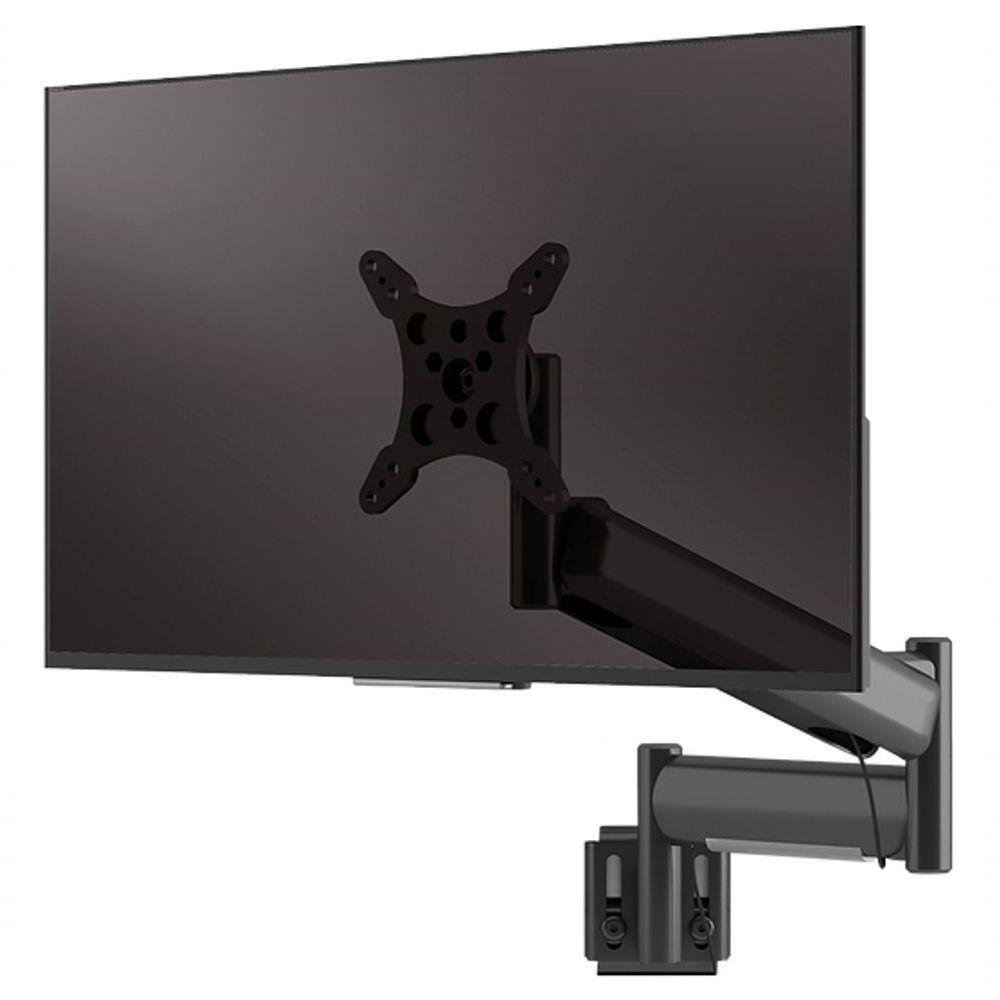 Suporte Para Monitor Até 26 Articulado Para Painel Canaletado Com Regulagem De Altura Octoo Clipway-c1 Preto - 5