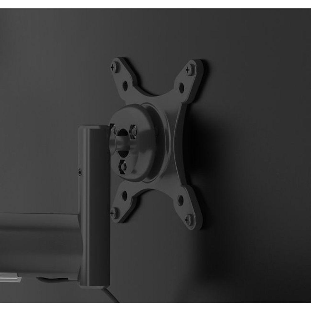 Suporte De Mesa Para Monitor Até 24 Articulado Com Regulagem Contínua De Altura Octoo Clipway-m1 Prateado - 2