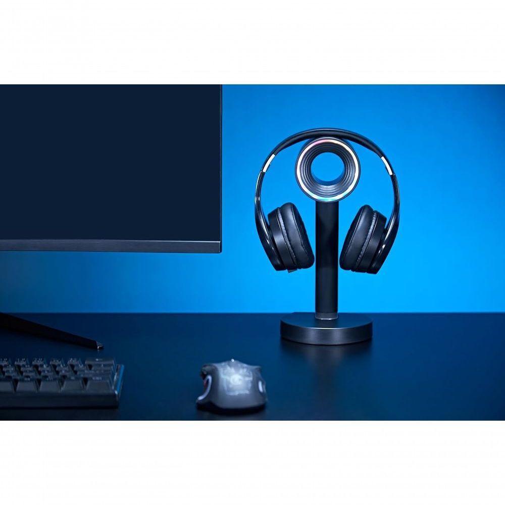 Suporte Para Headset Com Iluminac?a?o Rgb Octoo Game-headset Preto - 5