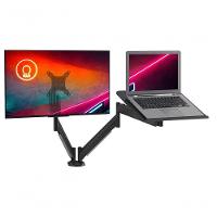 Suporte De Mesa Para Monitor Até 26 E Notebook Até 16 Articulado Octoo Clipway-n1 Titanium - 1