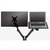 Suporte De Mesa Para Monitor Até 26 E Notebook Até 16 Articulado Octoo Clipway-n1 Base Prateado - 4