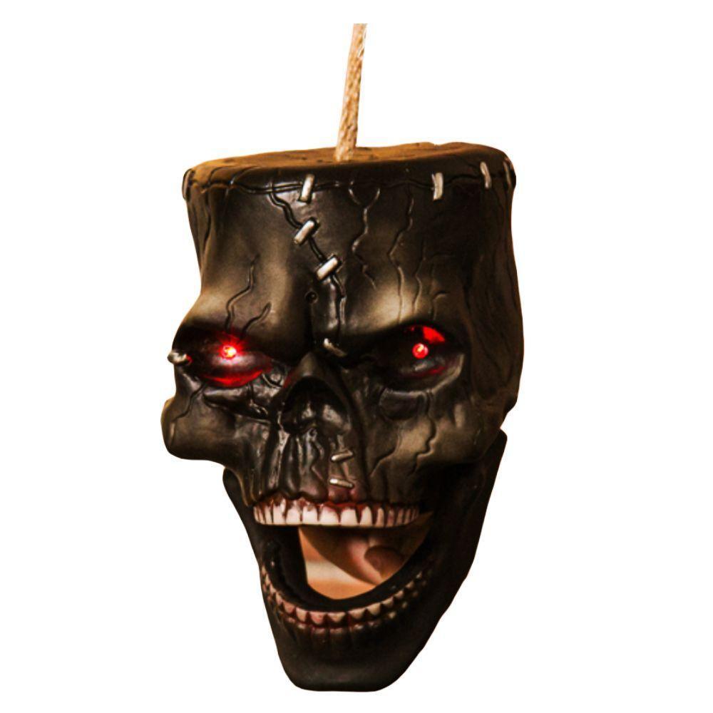 Crânio Decorativo Halloween Com Som E Movimento - 1