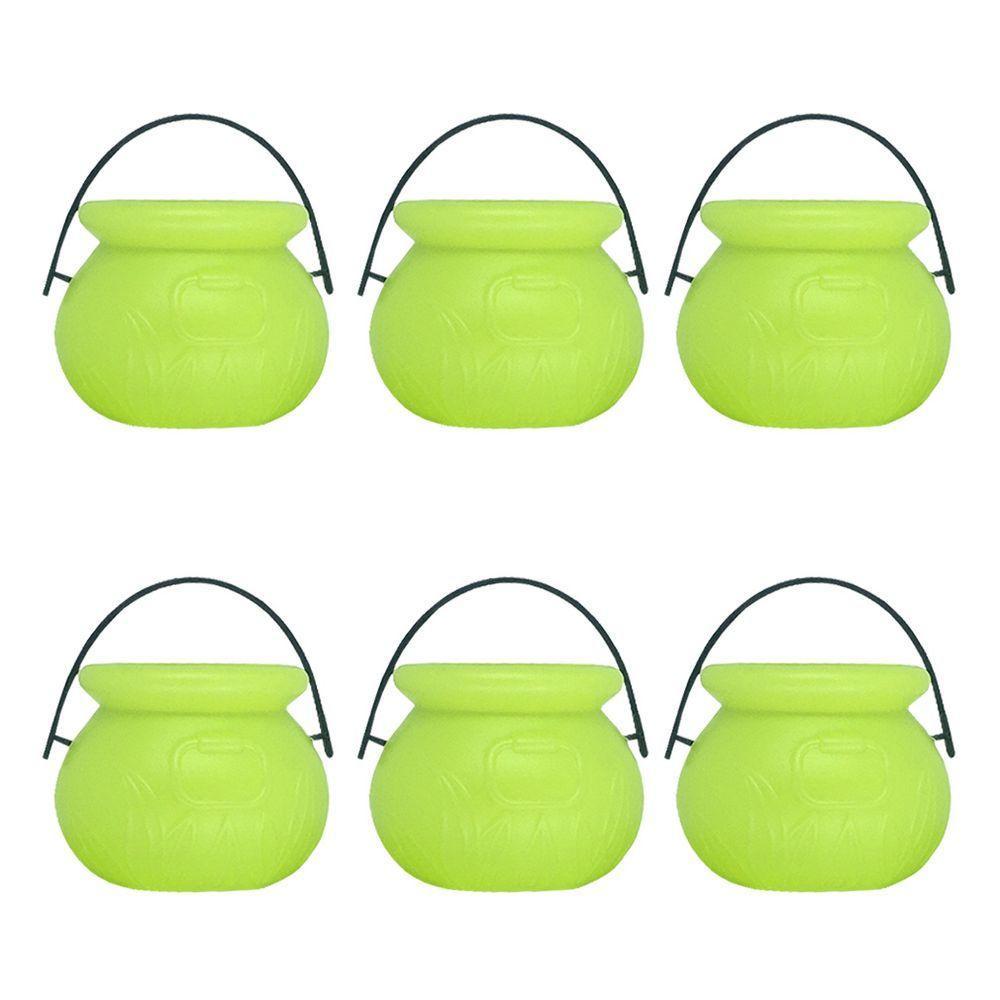 Mini Caldeirão De Bruxa Verde Halloween - 6 Unidades - 1