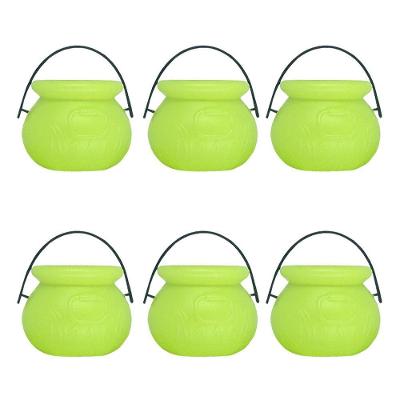 Mini Caldeirão De Bruxa Verde Halloween - 6 Unidades