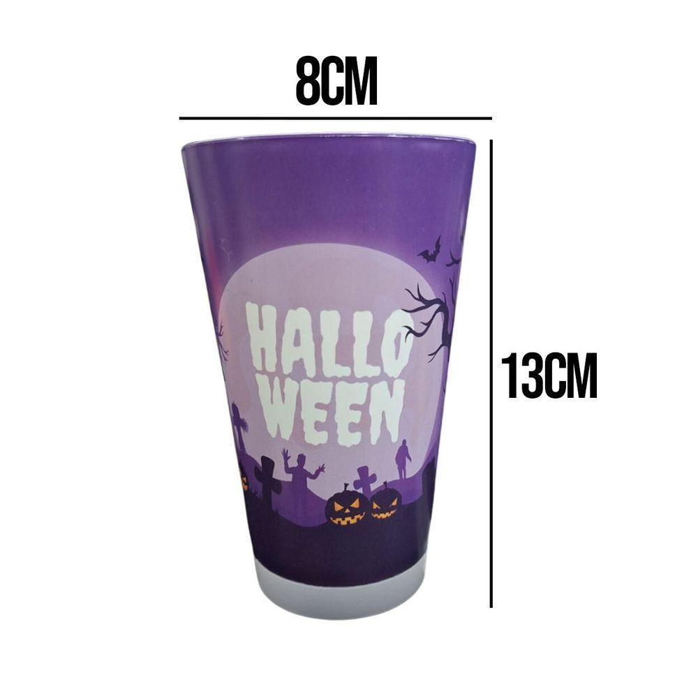 Copo Com Canudo Halloween Com Led - 350ml - 2