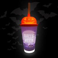 Copo Com Canudo Halloween Com Led - 350ml - 5